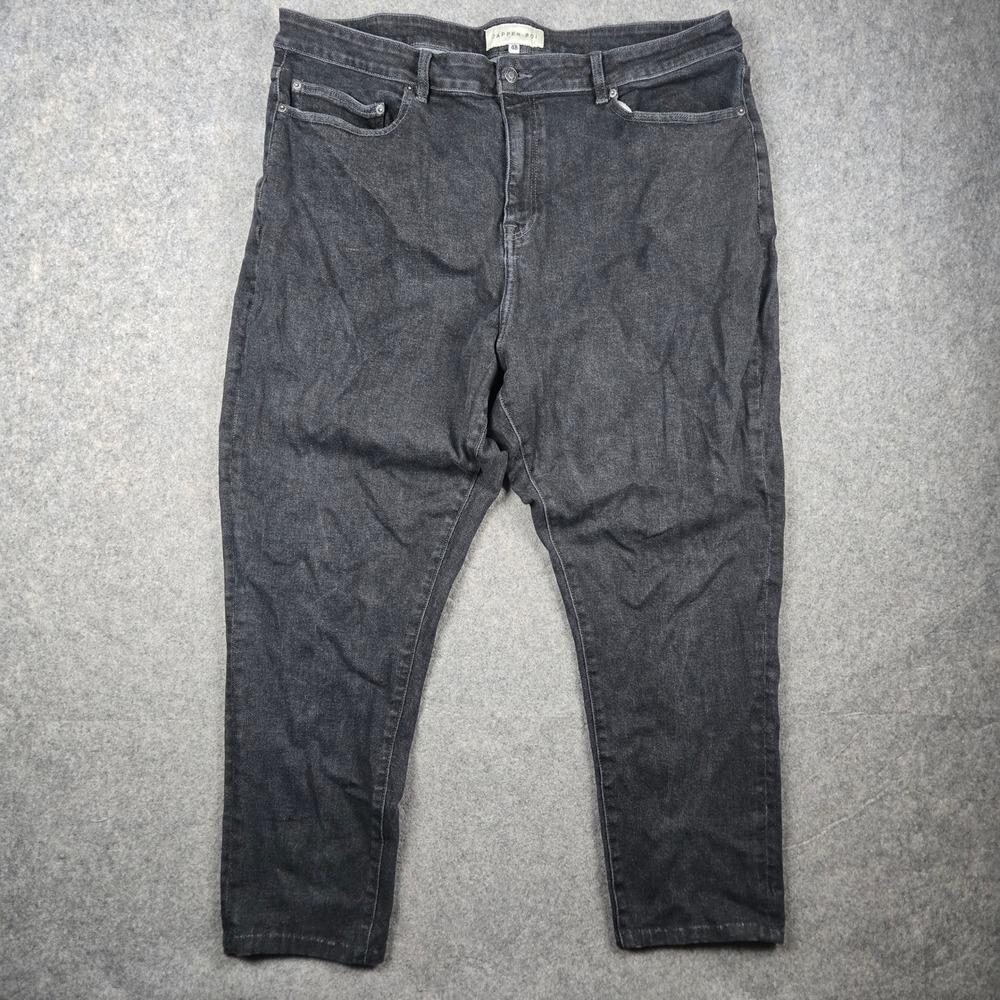 Dapper Boi Jeans Unisex 48 Black Stretch Denim Gender Neutral Casual Indie